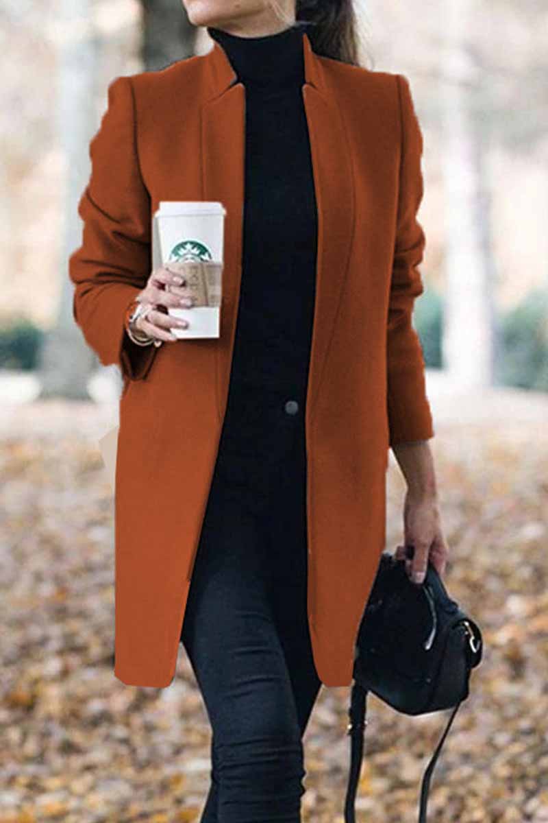 Chic Coat with High Collar