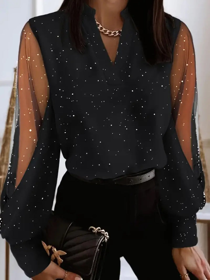 Blouse Élégante à Encolure Plongeante