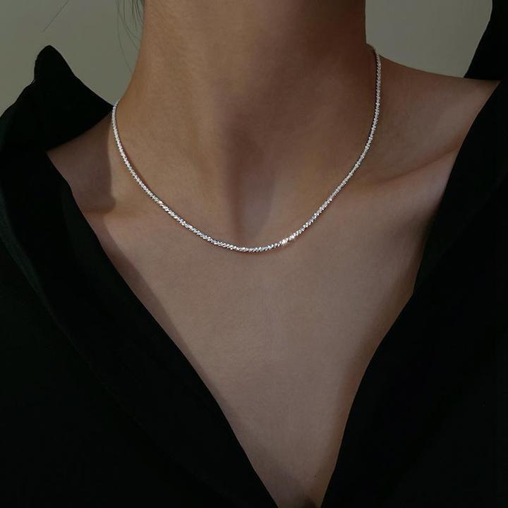 Collier Céleste en Argent à Double Chaîne pour Femmes