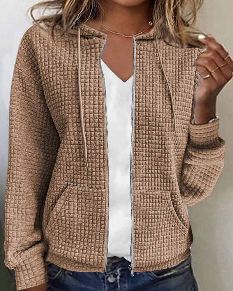Cardigan Femme à Capuche avec Zip