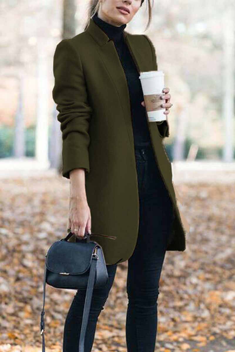 Chic Coat with High Collar