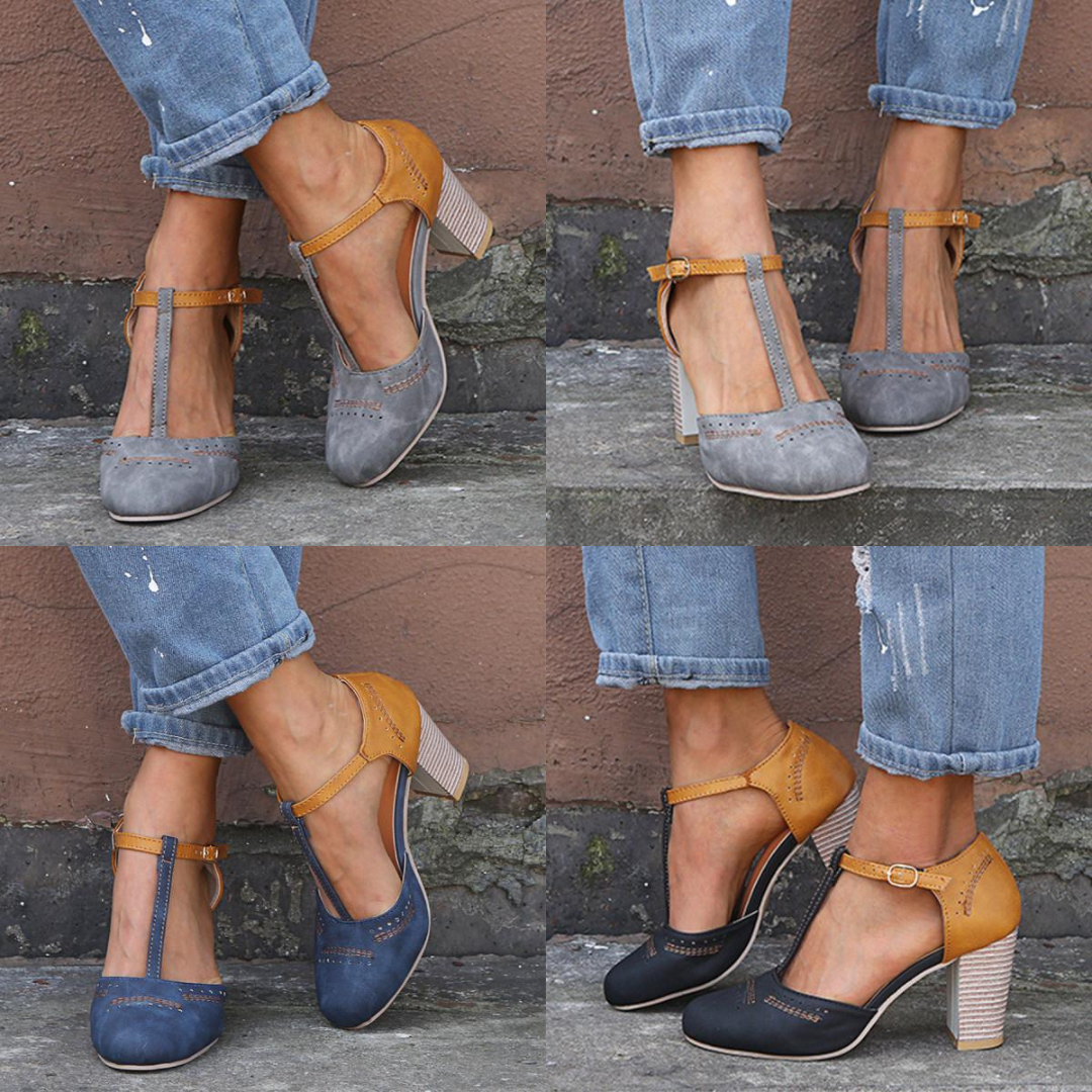 Talons Rétro Élégants pour Femmes