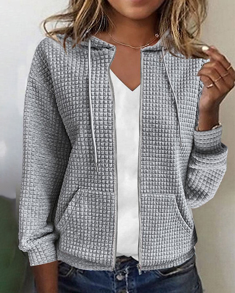 Cardigan Femme à Capuche avec Zip