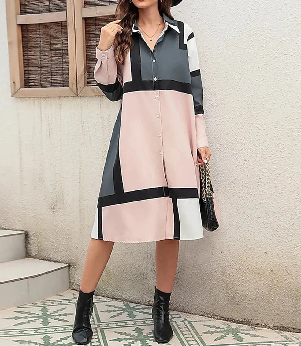 Robe Élégante à Boutons au Design Chic