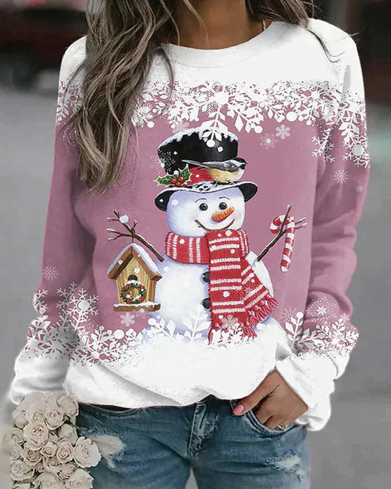 Freda - Vibrant Snowman Pull Design