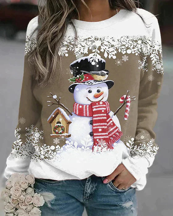 Freda - Vibrant Snowman Pull Design