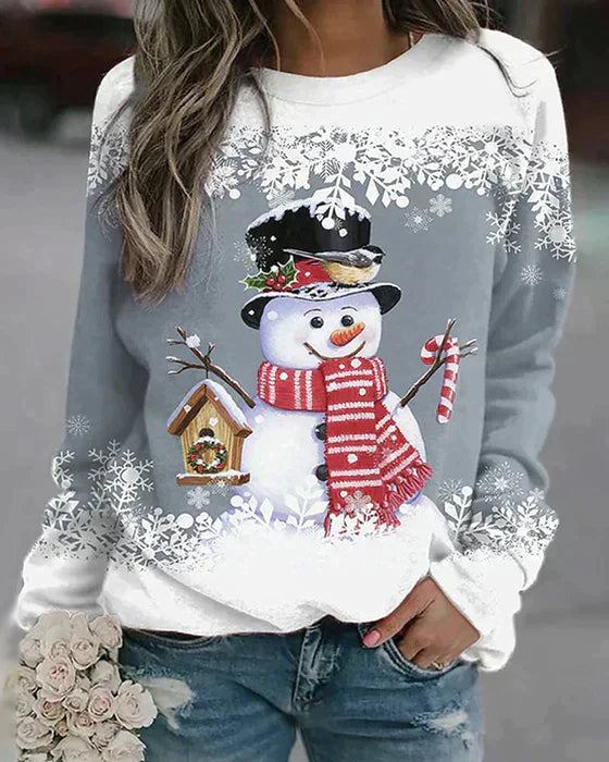 Freda - Vibrant Snowman Pull Design