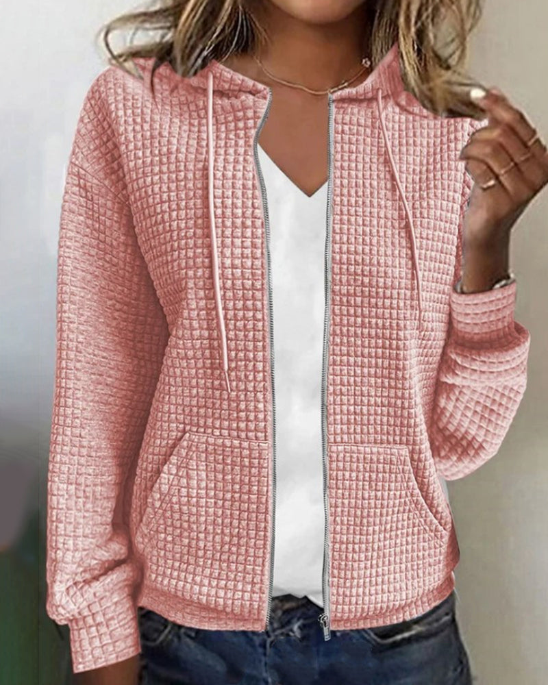 Cardigan Femme à Capuche avec Zip