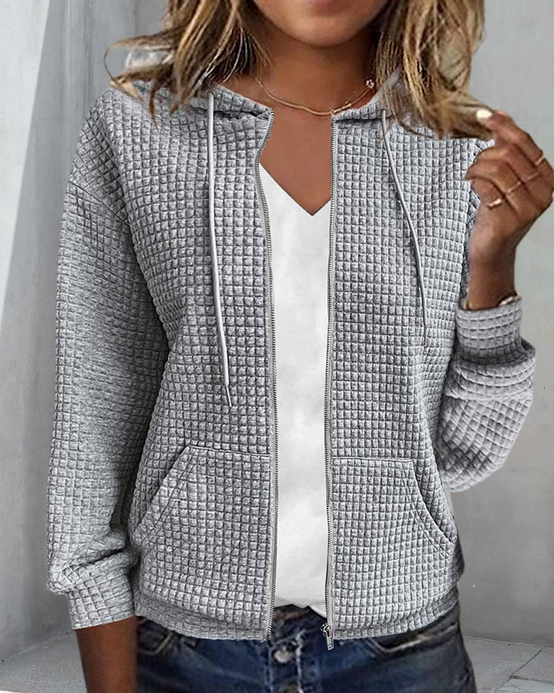 Cardigan Femme à Capuche avec Zip