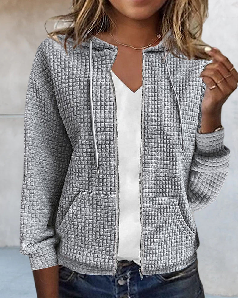 Cardigan Femme à Capuche avec Zip