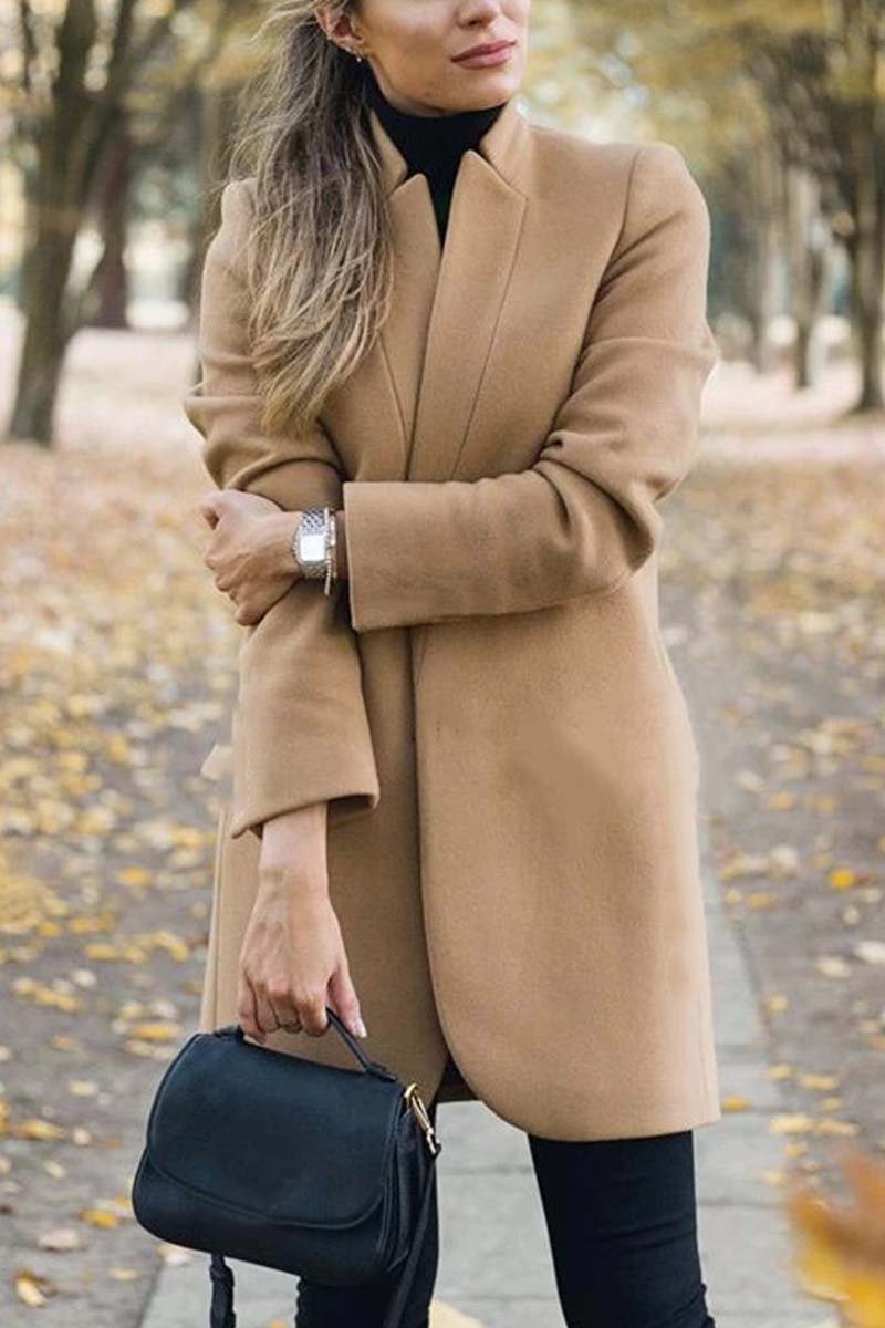 Chic Coat with High Collar