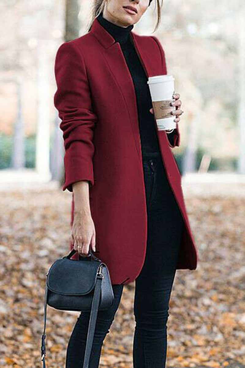 Chic Coat with High Collar