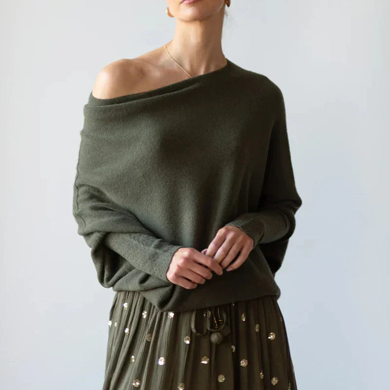 Paulina Off-Center Draped Pull
