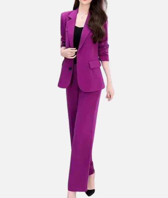 Ensemble Élégant : Blazer Chic et Pantalon Tailleur