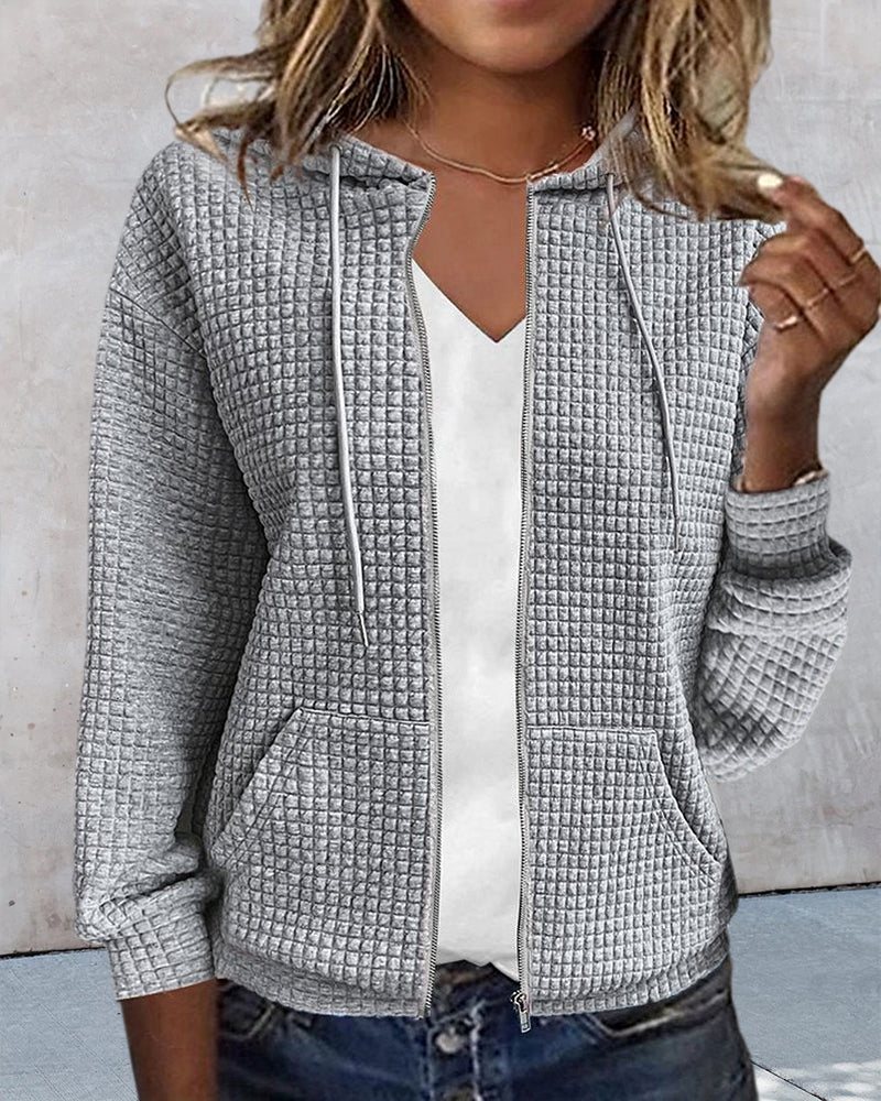 Cardigan Femme à Capuche avec Zip