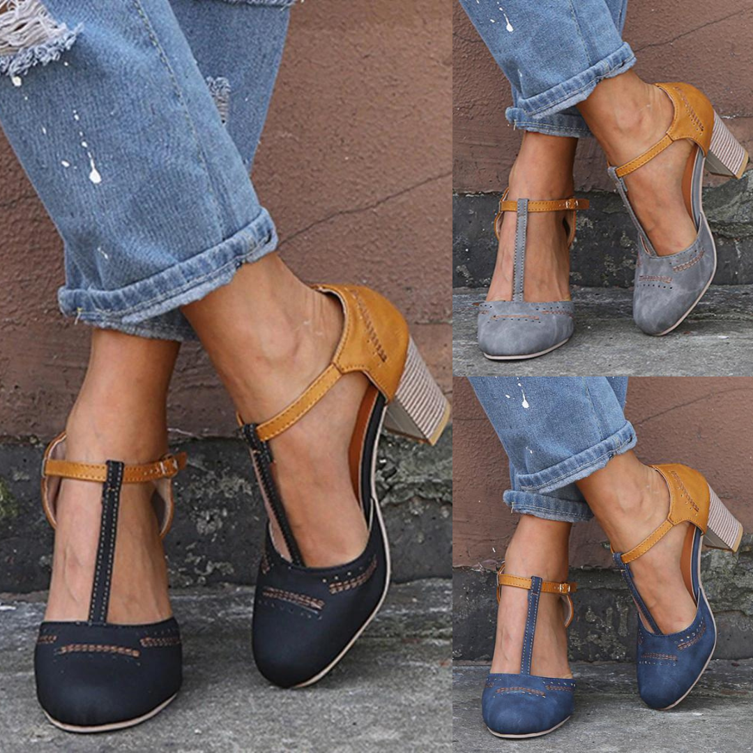 Talons Rétro Élégants pour Femmes