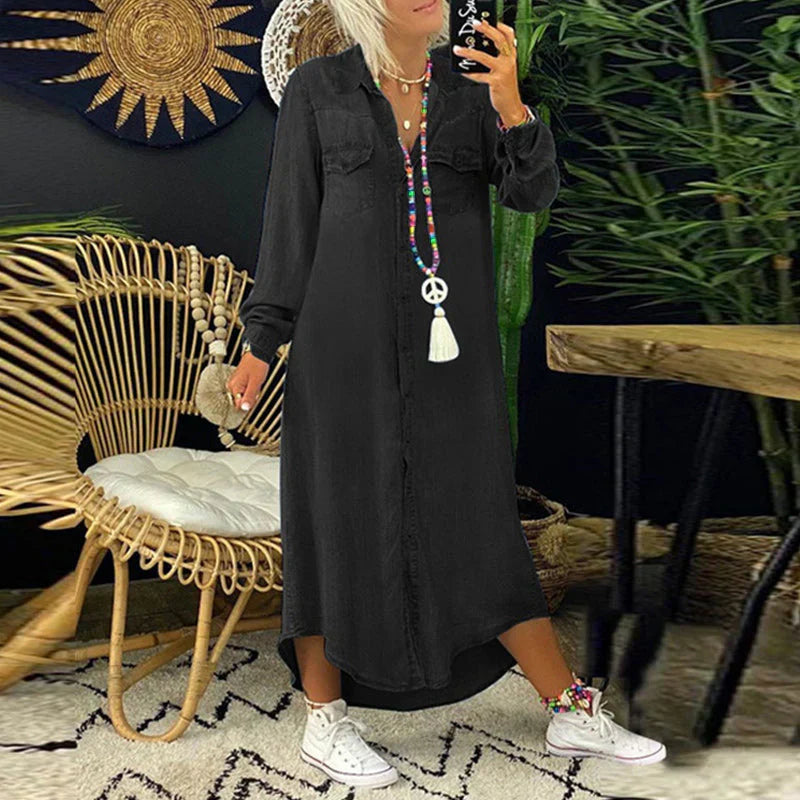 Robe en Jean Femme Unie