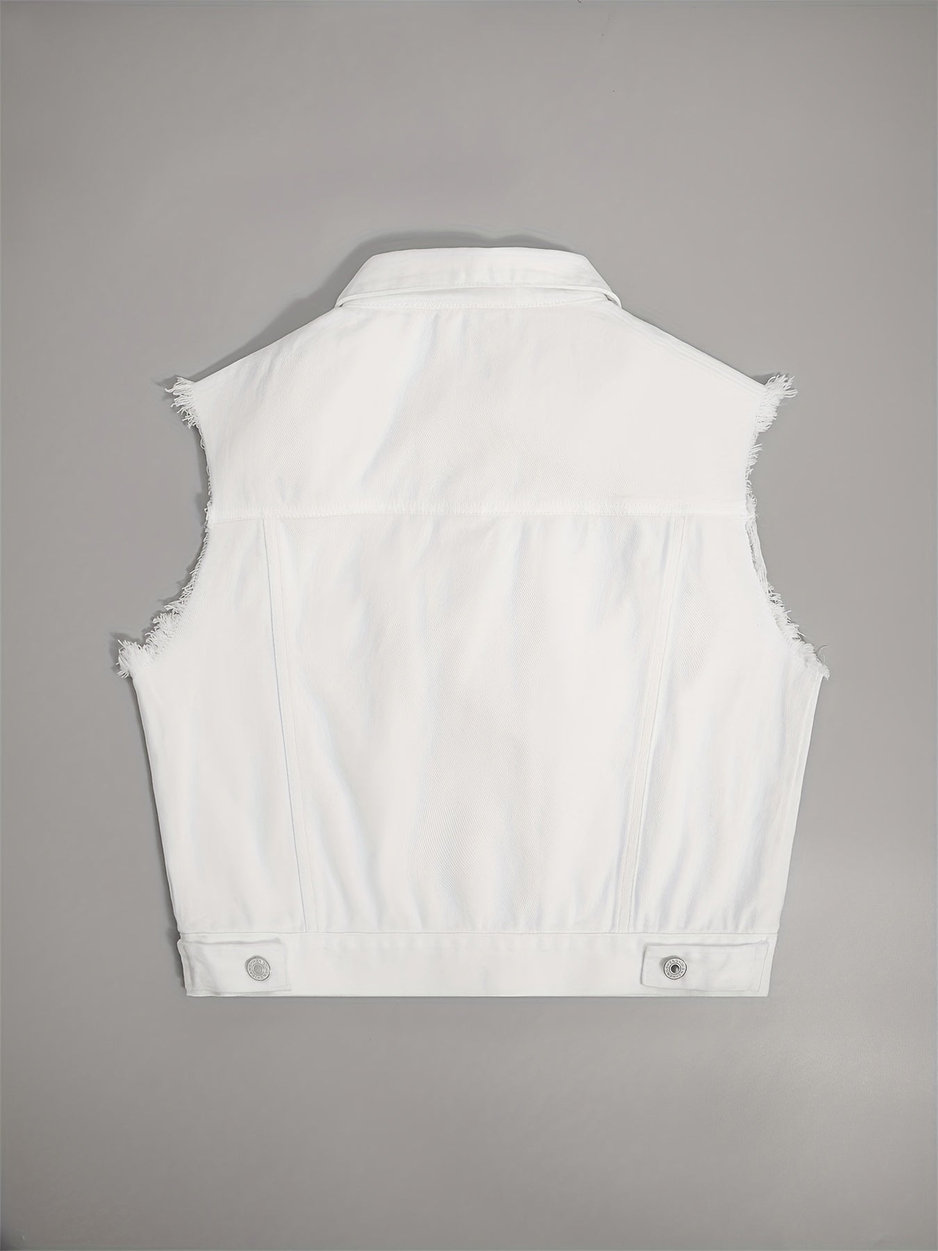 Johanna - Gilet en denim sans manches avec poches à rabat