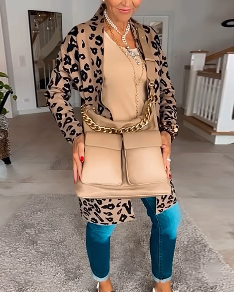 Léopard Print Cardigan