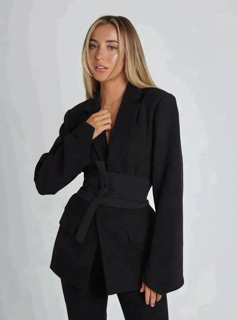 Blazer Élégant avec Ceinture