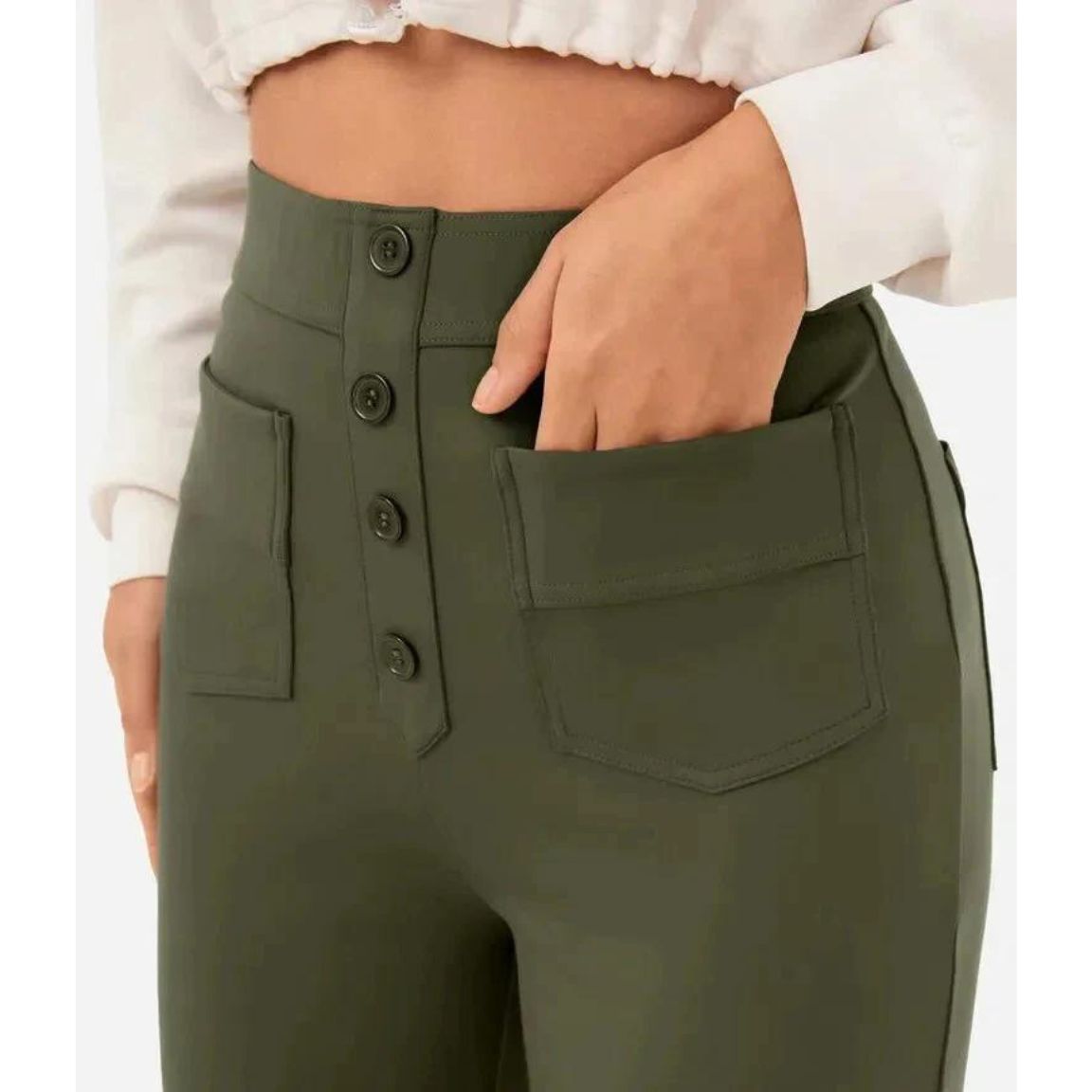 High-Waisted Stretch Pants