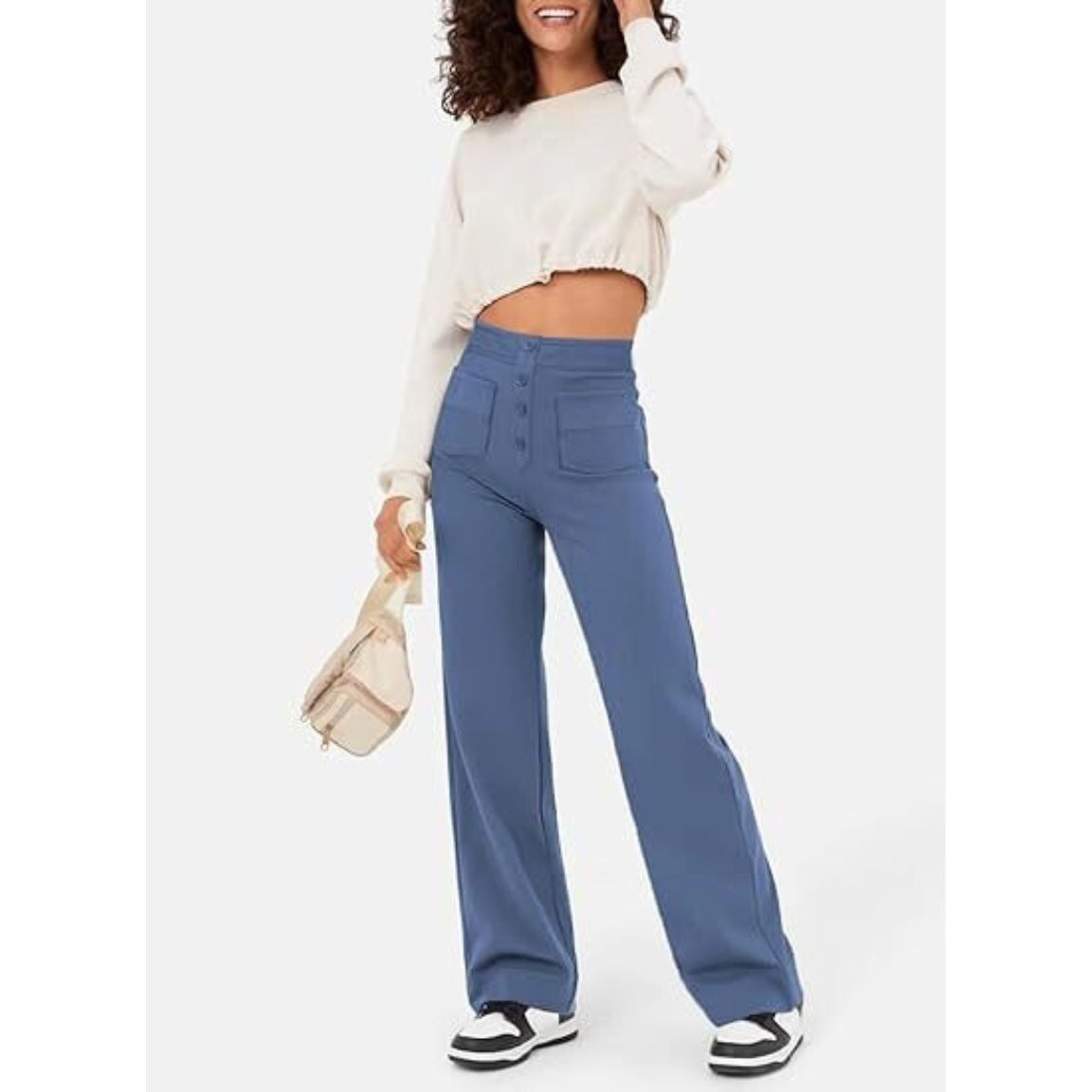 High-Waisted Stretch Pants