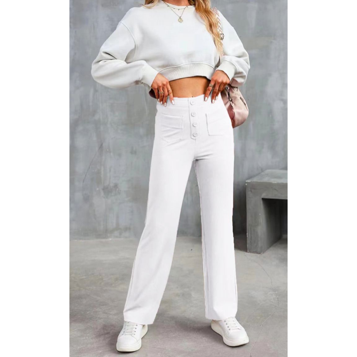 High-Waisted Stretch Pants