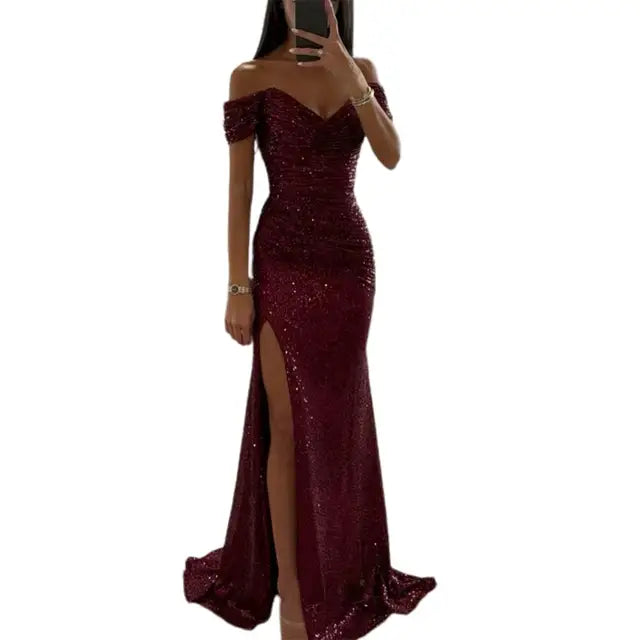 Robe de Soirée Élégante avec Décolleté en V