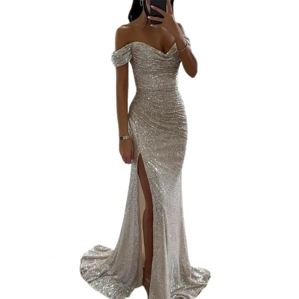 Robe de Soirée Élégante avec Décolleté en V