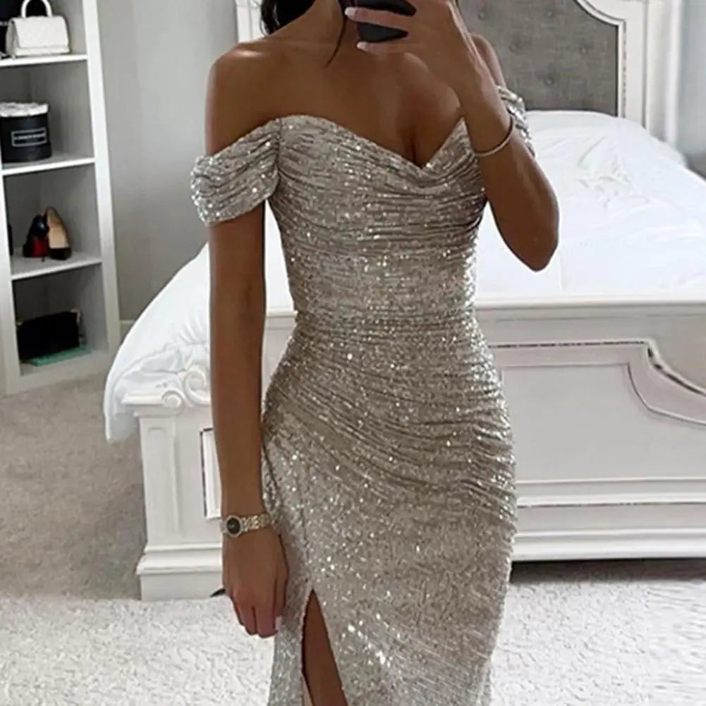 Robe de Soirée Élégante avec Décolleté en V