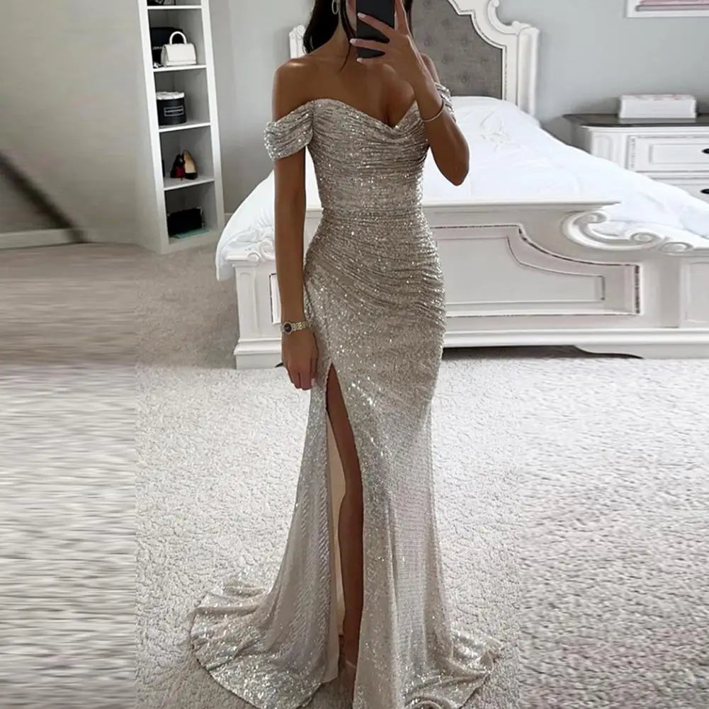 Robe de Soirée Élégante avec Décolleté en V