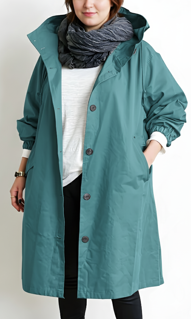 Grand Taille Manteau Trench Imperméable pour Femme