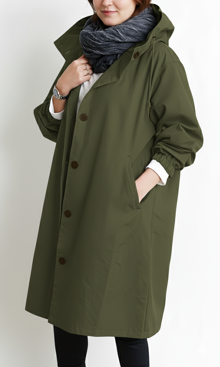 Grand Taille Manteau Trench Imperméable pour Femme