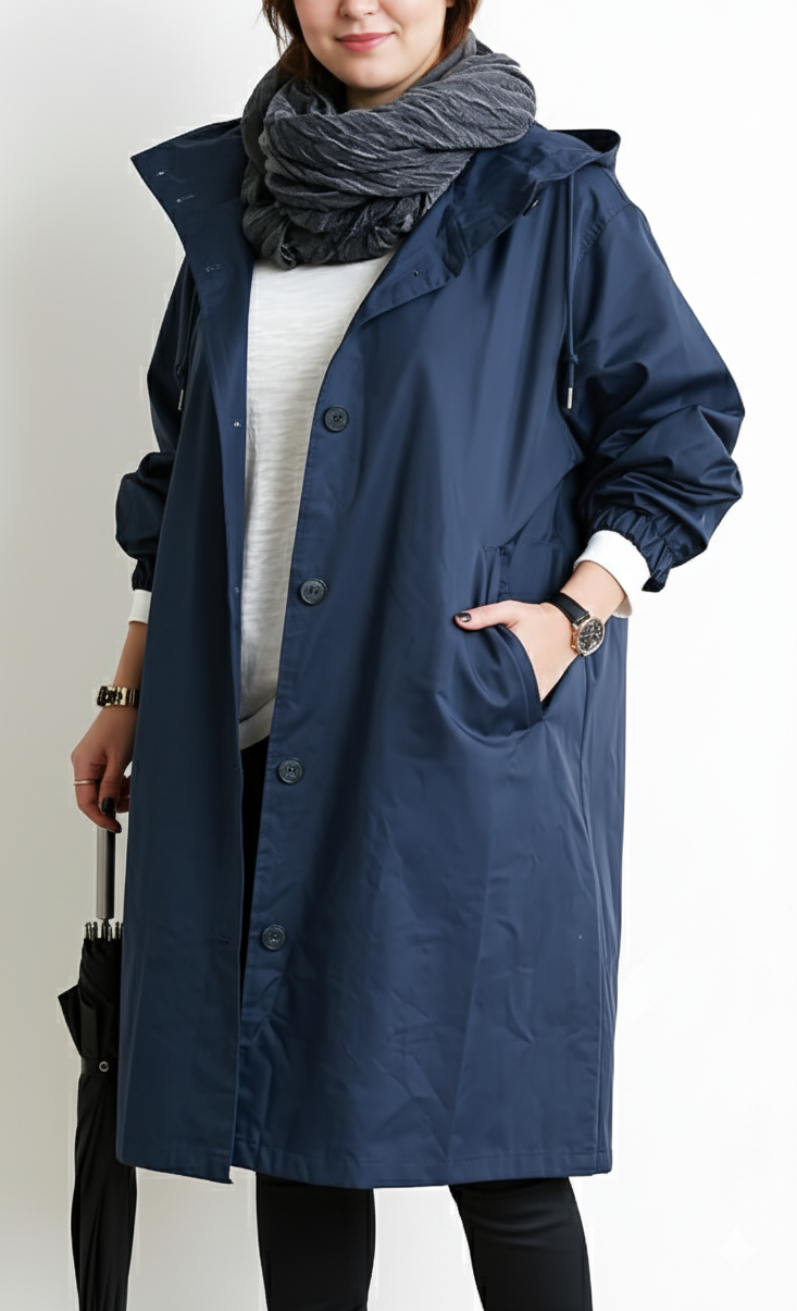 Grand Taille Manteau Trench Imperméable pour Femme