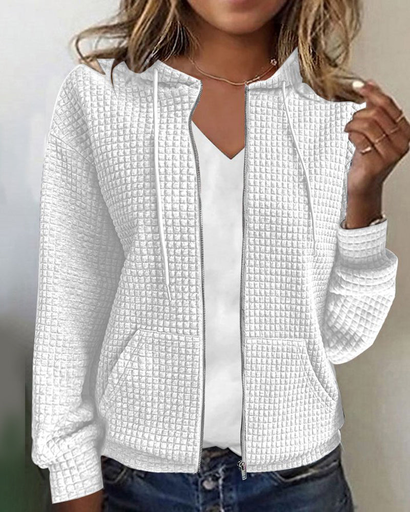 Cardigan Femme à Capuche avec Zip