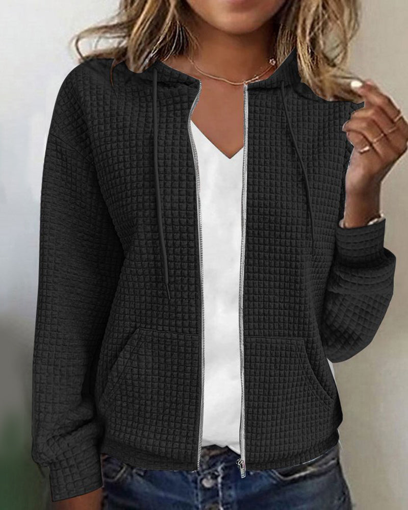 Cardigan Femme à Capuche avec Zip