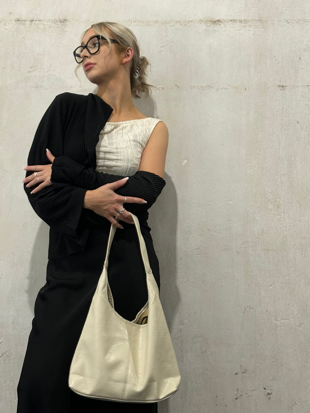 Sac fourre-tout en cuir vieilli au style vintage