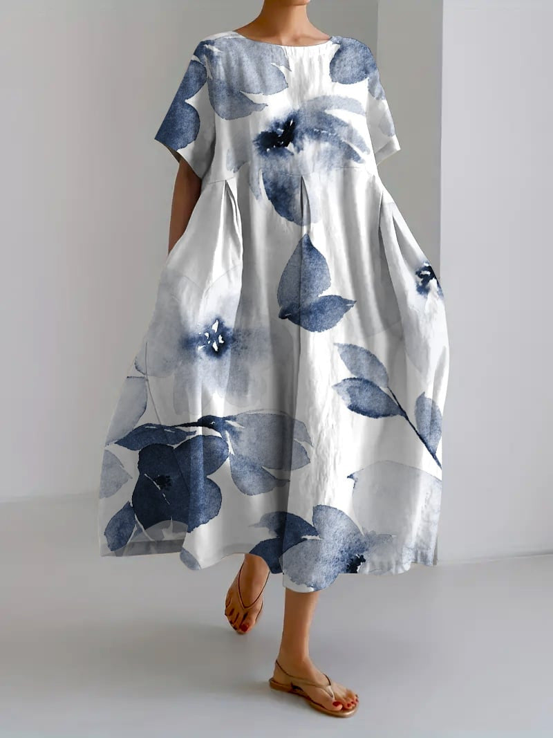 Robe à Motif Floral Éclatant