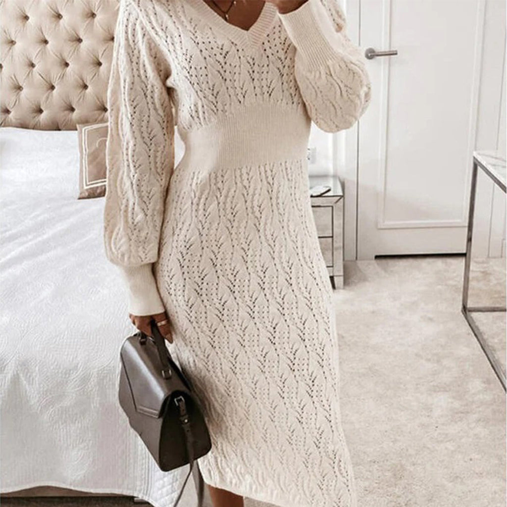 Robe Chic et Confortable avec Motif Tricot