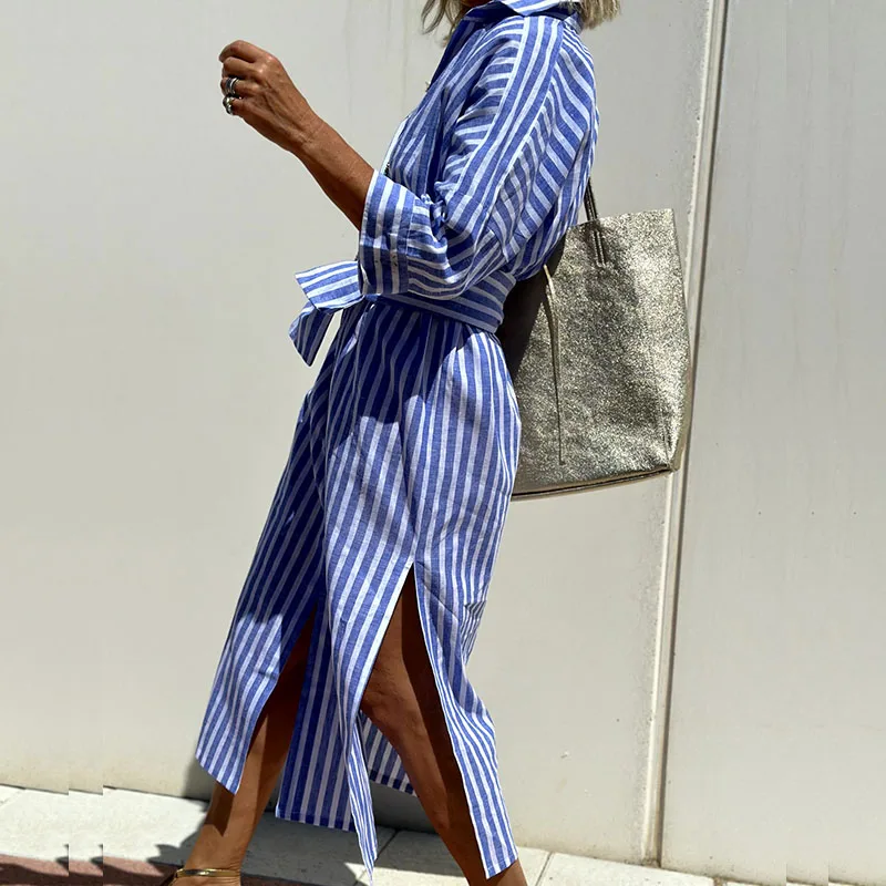 Neda - Chic Striped Robe