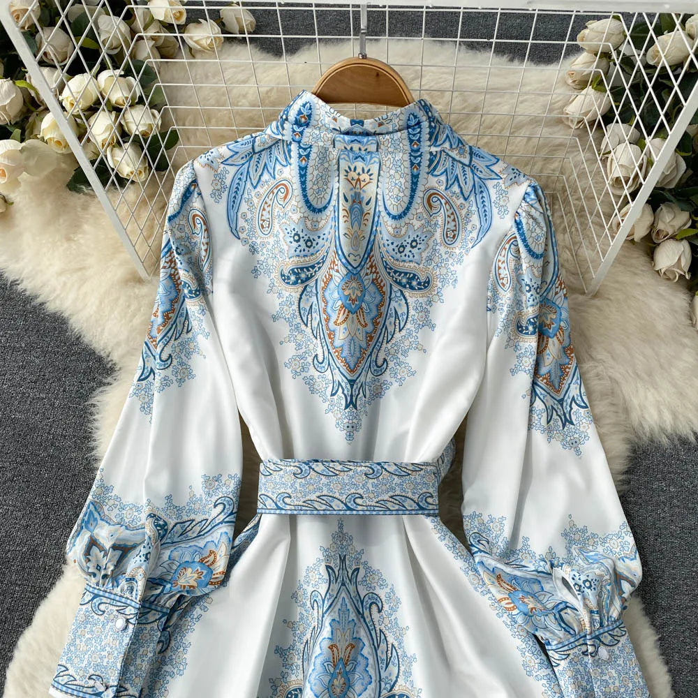 Robe A-Line Fleurie avec Ceinture