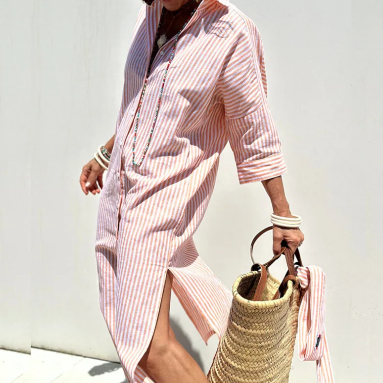 Neda - Chic Striped Robe