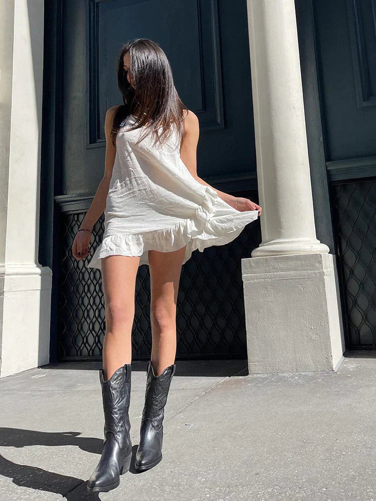 Chic Bottes Western en Métal