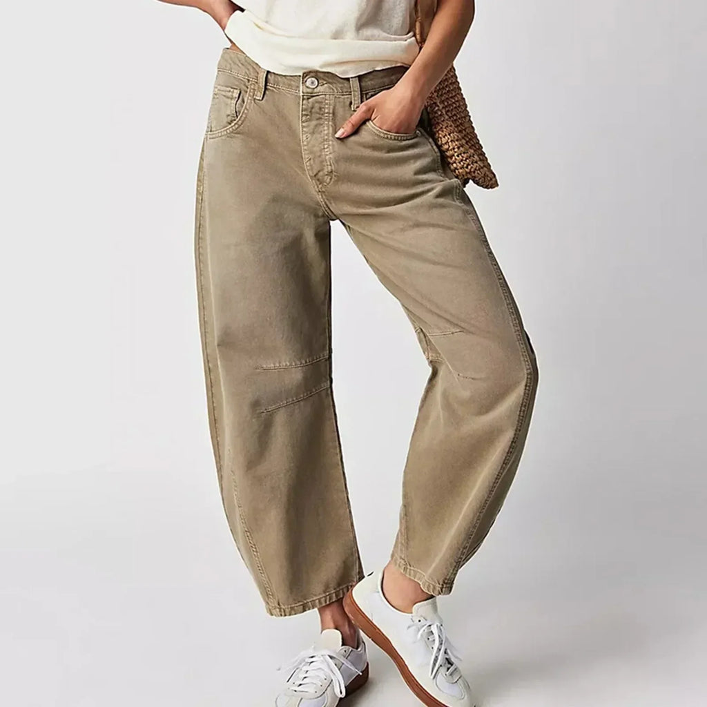 Deloise - Pantalon Femme à Jambes Larges