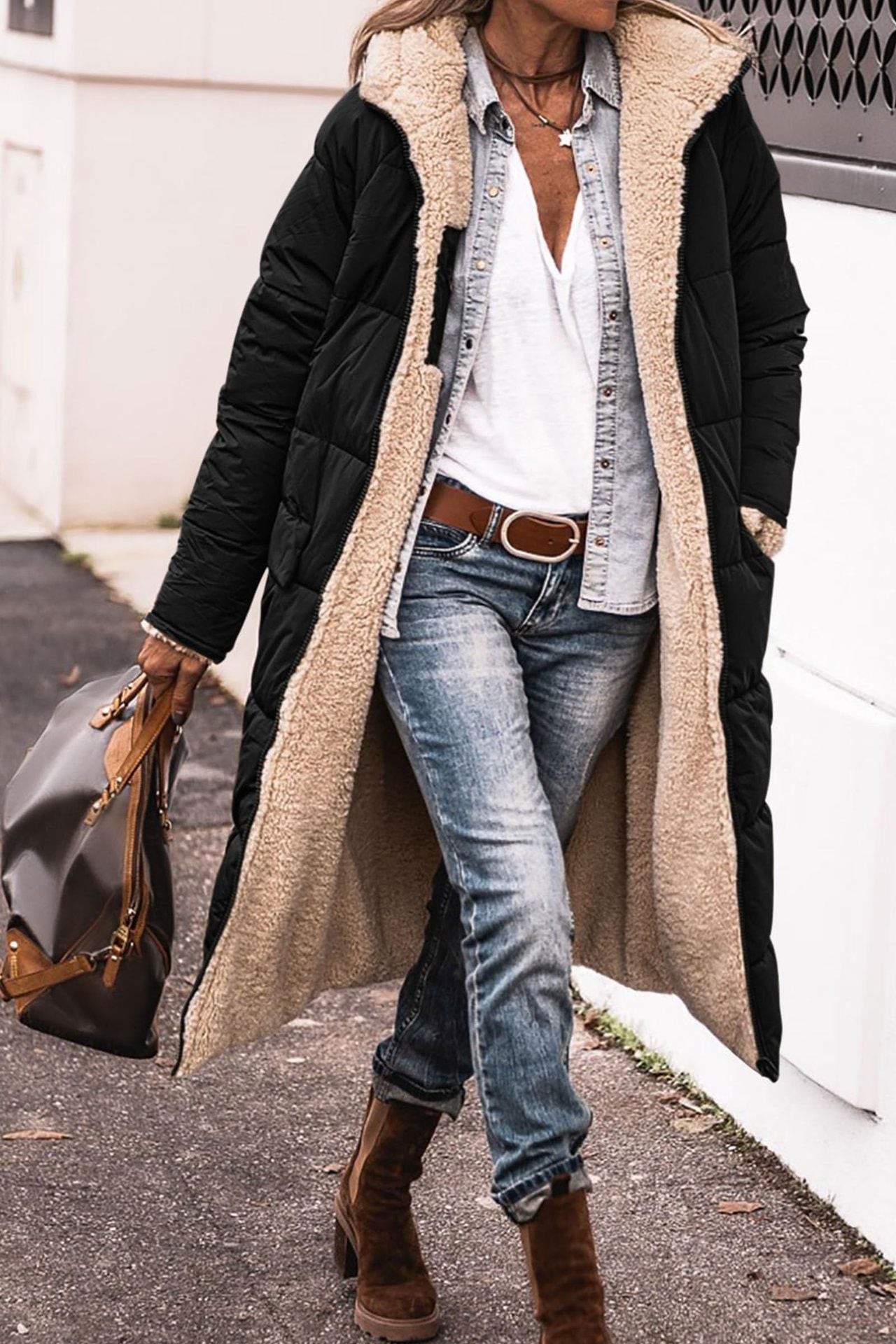 Chic Femme Gilet Réversible