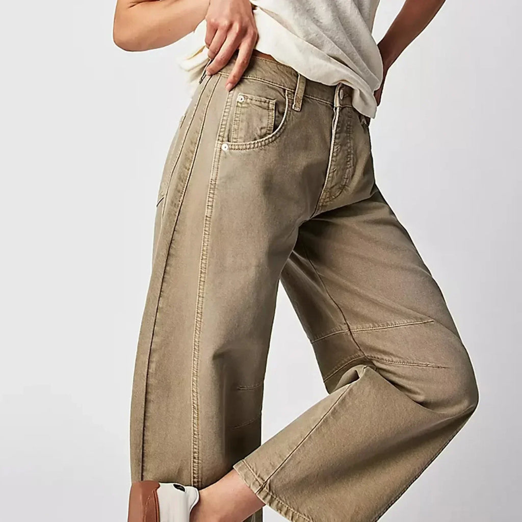 Deloise - Pantalon Femme à Jambes Larges