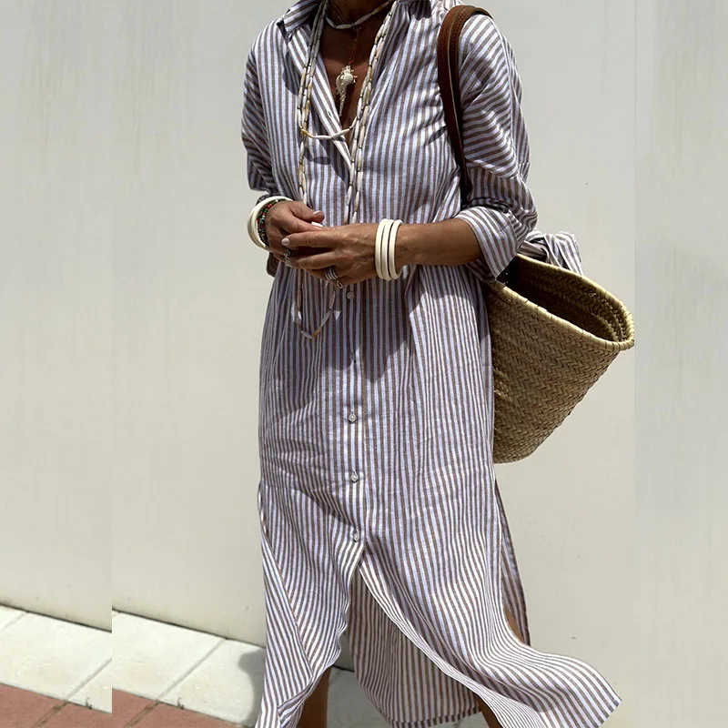 Neda - Chic Striped Robe