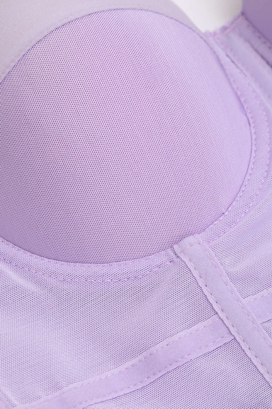 Blouse Bustier en Maille avec Soutien-Gorge Intégré