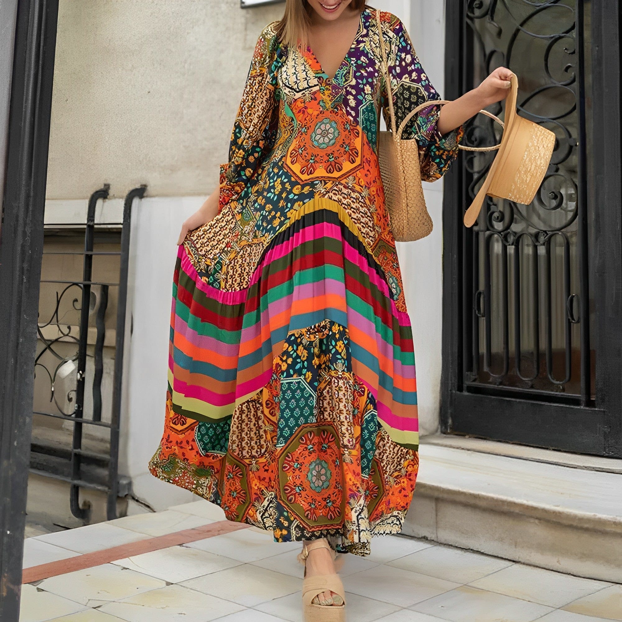 Chic Robe Bohème Élégante