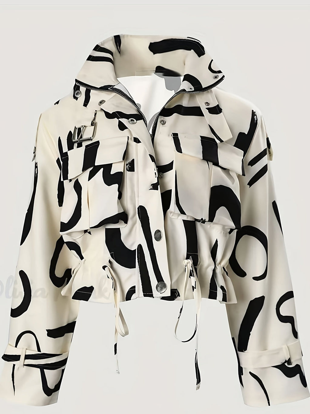 Veste Élégante Femme à Col Haut